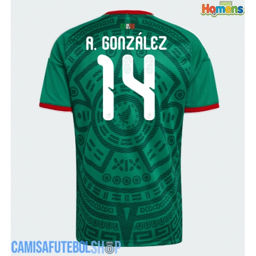Camisa de time de futebol México Armando Gonzalez #14 Replicas 1º Equipamento Mundo 2026 Manga Curta